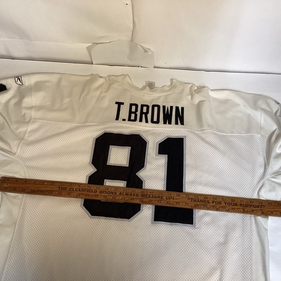 Oakland Raiders Time Brown Vintage Reebok #81 Jersey size 56 - Picture 11 of 15